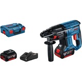 Bosch Akku-Bohrhammer GBH 18V-21 Professional solo, 18Volt blau/schwarz, 2x Li-Ionen Akku 4,0Ah, L-BOXX