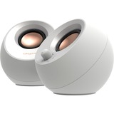 Creative Pebble V3 , PC-Lautsprecher weiß, Bluetooth, USB-C, Klinke