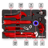 EINHELL Werkzeug-Pad Sanitärinstallation, in E-Case-Einleger, Zangen-Set 8-teilig
