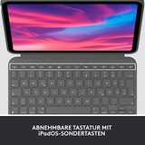 Logitech Combo Touch, Tastatur grau, DE-Layout, Scissor-Switch, für iPad 10. Generation