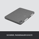 Logitech Combo Touch, Tastatur grau, DE-Layout, Scherenmechanik, für iPad 10. Generation