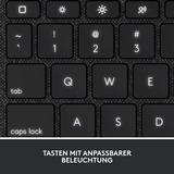 Logitech Combo Touch, Tastatur grau, DE-Layout, Scherenmechanik, für iPad 10. Generation