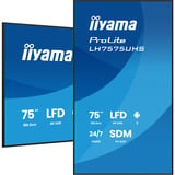 iiyama ProLite LH7575UHS-B2AG, Public Display schwarz (matt), UltraHD/4K, IPS, Lautsprecher, Daisy Chain