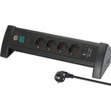 Brennenstuhl Premium-Office-Line Steckdosenleiste 4-fach, 2x USB, für den Schreibtisch schwarz, 1,8 Meter Kabel, USB-A, USB-C, mit Sicherheitsschalter