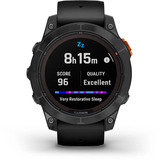 Garmin fēnix 7 Pro - Solar Edition, Smartwatch schwarz/grau, 47 mm, mit schwarzem Silikon-Armband