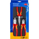 KNIPEX Elektro-Paket 00 20 12 , Zangen-Set gezahnte Griffflächen, Schneiden mit Facetten