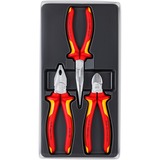 KNIPEX Elektro-Paket 00 20 12 , Zangen-Set gezahnte Griffflächen, Schneiden mit Facetten