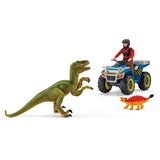 Schleich Dinosaurs Flucht auf Quad vor Velociraptor, Spielfigur 