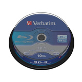 Verbatim BD-R 25 GB, Blu-ray-Rohlinge 6fach, 10 Stück, Retail