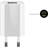 goobay USB-C Ladeset 5 Watt, Ladegerät weiß, 1 Meter Kabel