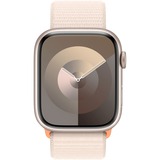 Apple Watch Series 9, Smartwatch silber/hellbeige, Aluminium, 45 mm, Sport Loop