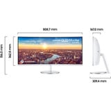 Samsung C34J791 Generalüberholt, LED-Monitor 86.4 cm (34 Zoll), weiß/silber, WQHD, VA, Curved, HDMI, DP, Thunderbolt, 100Hz Panel