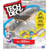 Spin Master Tech Deck - Concrete Fingerboard-Rampe zum Selberbauen, Spielfahrzeug mehrfarbig, aus wiederverwendbarem Beton, mit Fingerboard