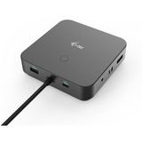 i-tec USB-C Triple Display Docking Station, Dockingstation USB-C, HDMI, DP, PD, mit Ladegerät