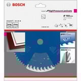Bosch Kreissägeblatt Expert for High Pressure Laminate, Ø 168mm, 52Z Bohrung 20mm, für Handkreissägen