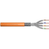 Digitus Professional Cat.7 S/FTP Verlegekabel simplex, B2ca orange, 100 Meter Rolle