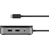 ICY BOX IB-DK408-C41, Dockingstation anthrazit, USB-C, USB-A, HDMI, DisplayPort, RJ-45
