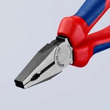 KNIPEX Kombizange 03 02 160 blau, gezahnte Greifflächen, Schneiden mit Facette