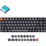 Keychron K7, Gaming-Tastatur schwarz/grau, DE-Layout, Keychron Low Profile Optical Blue, Hot-Swap, Aluminiumrahmen