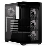 Krux EXO , Tower-Gehäuse schwarz, Tempered Glass x 2
