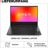 OMEN 16-wf1278ng, Gaming-Notebook schwarz, Intel® Core™ i7-14700HX, NVIDIA GeForce RTX 4070, 32 GB DDR5, 1 TB (1 TB SSD), Windows 11 Home 64-Bit