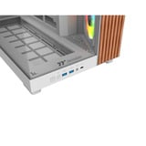Thermaltake View 380 XL WS ARGB Snow White, Tower-Gehäuse weiß/holz, Tempered Glass x 2, Holz-Struktur