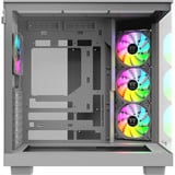 Thermaltake View 380 XL WS ARGB Snow White, Tower-Gehäuse weiß/holz, Tempered Glass x 2, Holz-Struktur