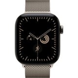 Apple Watch Series 12, Smartwatch Titan Natur, 42 mm, Milanaise Armband Natur, Cellular