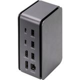 Digitus 14 Port Dockingstation grau/schwarz, HDMI, DP, USB-A, USB-C, USB4, 3,5mm, SD/MicroSD, 8K