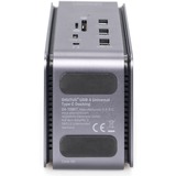 Digitus 14 Port Dockingstation grau/schwarz, HDMI, DP, USB-A, USB-C, USB4, 3,5mm, SD/MicroSD, 8K