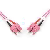 Digitus LWL Patchkabel, Duplex, SC > SC Stecker, Multimode OM4 violett, 2 Meter