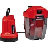 EINHELL Akku-Klarwasserpumpe GE-SP 18 LL Li, Tauch- / Druckpumpe rot/schwarz, Li-Ionen Akku 4Ah