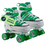 HUDORA Roller Skates Gr. 32-35, Rollschuhe grün/weiß, Sneaker-Look