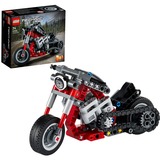 LEGO 42132 Technic Chopper, Konstruktionsspielzeug Abenteuer-Bike, 2-in-1 Bausatz, Motorrad-Spielzeug, Geschenk für Kinder ab 7 Jahren, Fahrzeug-Set, kreatives Geschenk