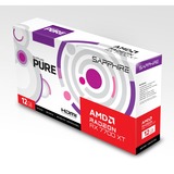 SAPPHIRE Radeon RX 7700 XT PURE GAMING OC, Grafikkarte weiß, RDNA 3, GDDR6, 2x DisplayPort, 2x HDMI 2.1