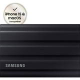 Samsung Portable SSD T7 Shield 4 TB, Externe SSD schwarz, USB-C 3.2 Gen 2 (10 Gbit/s), extern