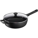 Tefal Schmorpfanne Trattoria Pro, Ø 28cm schwarz, mit Glasdeckel