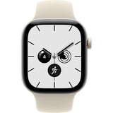 Apple Watch Series 12, Smartwatch weiß, Keramik, 42 mm, Sportarmband Sand S/M, Cellular