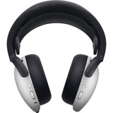 Dell Alienware Tri-Mode Wireless AW725H  Lunar Light, Gaming-Headset weiß, Hi-Res Audio, Bluetooth, 2,4 GHz, Kabel