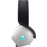 Dell Alienware Tri-Mode Wireless AW725H  Lunar Light, Gaming-Headset weiß, Hi-Res Audio, Bluetooth, 2,4 GHz, Kabel