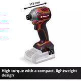 EINHELL Professional Akku-Schlagschrauber TP-CI 18/250-C Li BL - Solo, 18Volt rot/schwarz, ohne Akku und Ladegerät