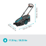GARDENA Akku-Rasenmäher PowerMax Duo 46/36V P4A, Ready-To-Use-Set 1, 36Volt (2x18V) schwarz/grau, 2x Li-Ion Akku 4,0Ah, POWER FOR ALL ALLIANCE