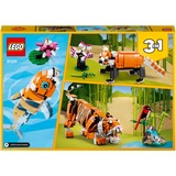 LEGO 31129 Creator 3-in-1 Majestätischer Tiger, Konstruktionsspielzeug 3-in-1 Tierfiguren-Set, Panda oder Fisch