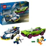 LEGO 60415 City Verfolgungsjagd mit Polizeiauto und Muscle Car, Konstruktionsspielzeug 