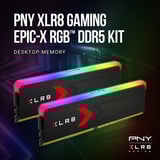 PNY DIMM 32 GB DDR5-6000 (2x 16 GB) Dual-Kit, Arbeitsspeicher schwarz, MD32GK2D5600036XRGB, XLR8 Gaming EPIC-X RGB, INTEL XMP, AMD EXPO