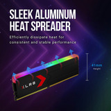 PNY DIMM 32 GB DDR5-6000 (2x 16 GB) Dual-Kit, Arbeitsspeicher schwarz, MD32GK2D5600036XRGB, XLR8 Gaming EPIC-X RGB, INTEL XMP, AMD EXPO
