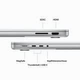 Apple MacBook Pro (14) 2023 CTO, Notebook silber, M3 10-Core GPU, MacOS, Deutsch, 36 cm (14.2 Zoll) & 120 Hz Display, 512 GB SSD