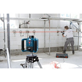 Bosch Professional Rotationslaser GRL 300 HV Professional blau/schwarz, rote Laserlinie, mit Laser-Empfänger LR 45, VARTA Ladegerät + Akkus, in L-BOXX