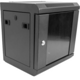 DeLOCK 25,4 cm (10")  Netzwerkschrank mit Glastür, IT-Schrank schwarz, 6 Höheneinheiten
