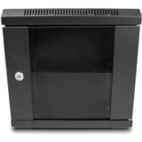 DeLOCK 25,4 cm (10")  Netzwerkschrank mit Glastür, IT-Schrank schwarz, 6 Höheneinheiten